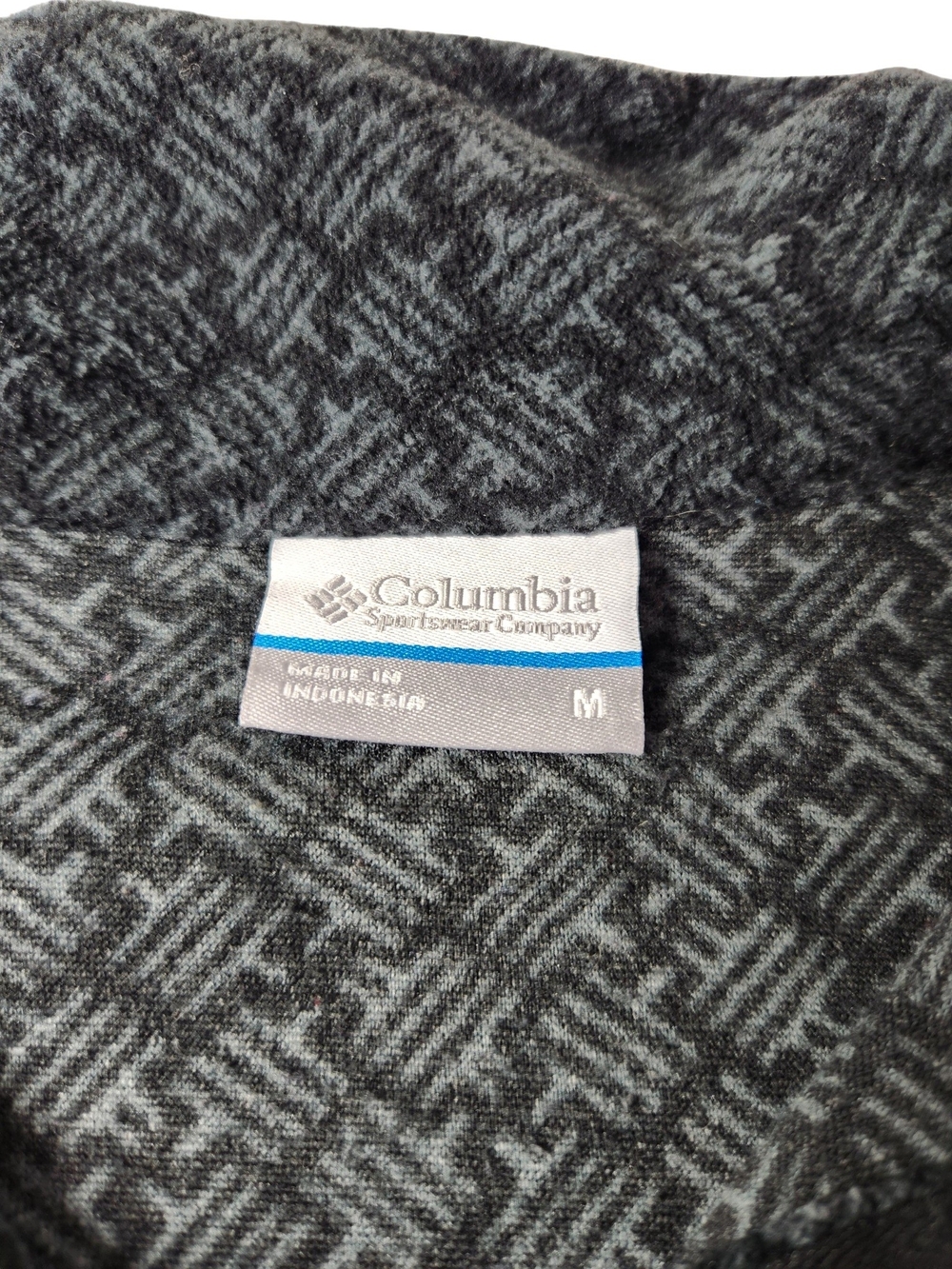 Columbia Women's Medium Gray Black Print Fleece 1/2 Zip Pullover Jacket M - Picture 11 of 14